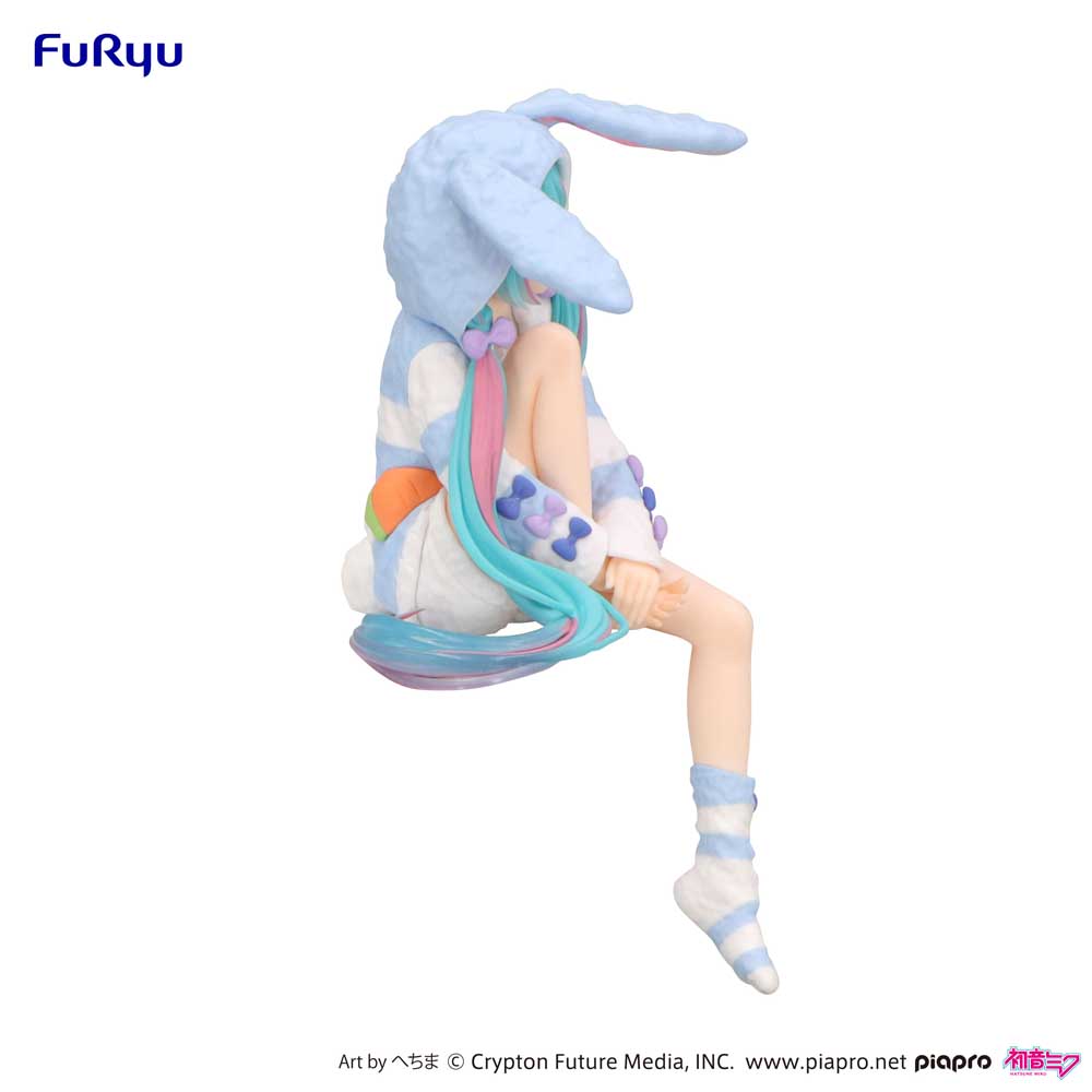 Noodle Stopper Figure: Hatsune Miku Rabbit Ear Hood Pajama Blue Color Ver. - Image 5
