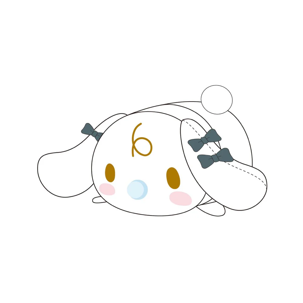 PoteKoro Hatsune Miku x Cinnamoroll Mascot (M Size) 2 C Milk (Osumashi)
