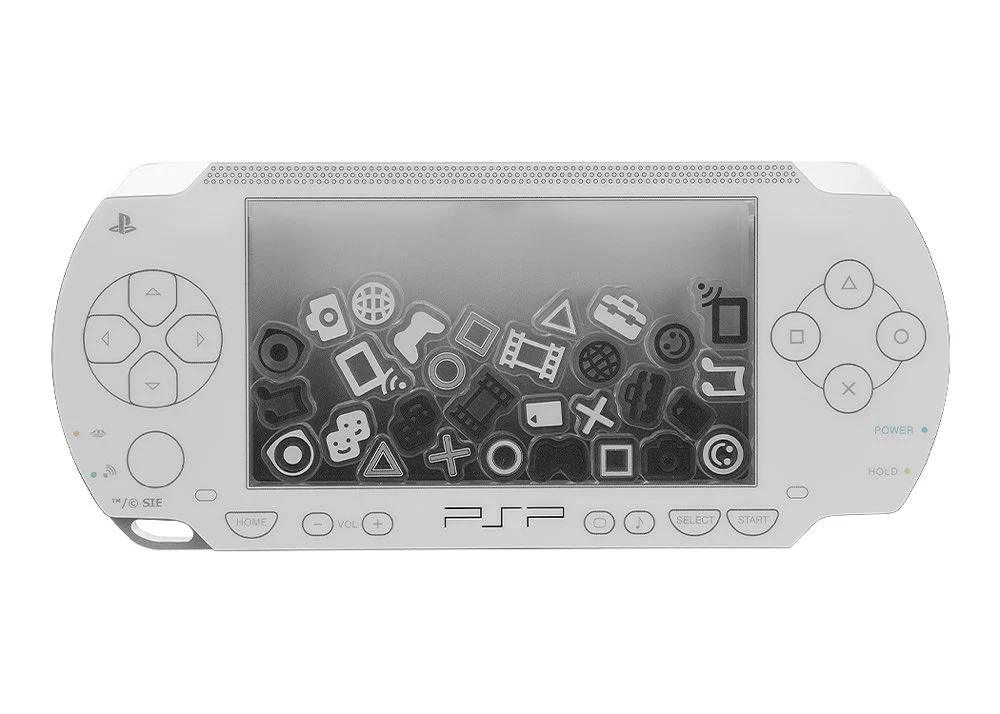 PSP (PlayStation Portable) Rattle Acrylic Stand: White Ver. - Image 2