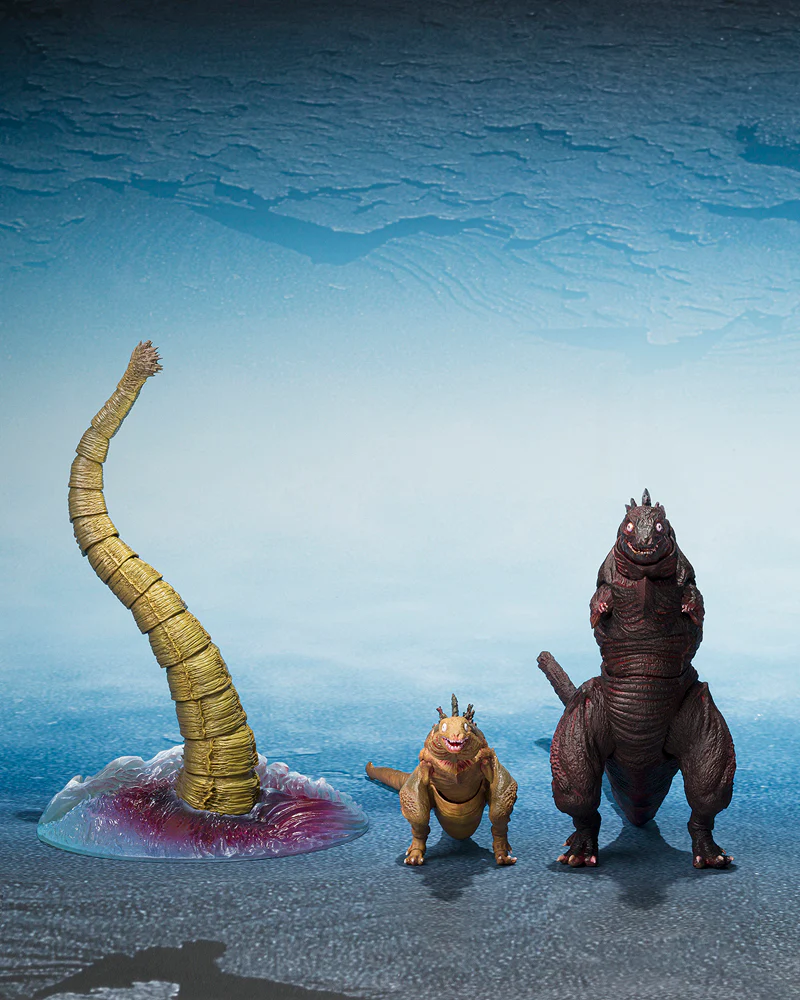 S.H.MonsterArts Godzilla [2016] The Second Form & Third Form & Giant Unidentified Creature Set - Image 3