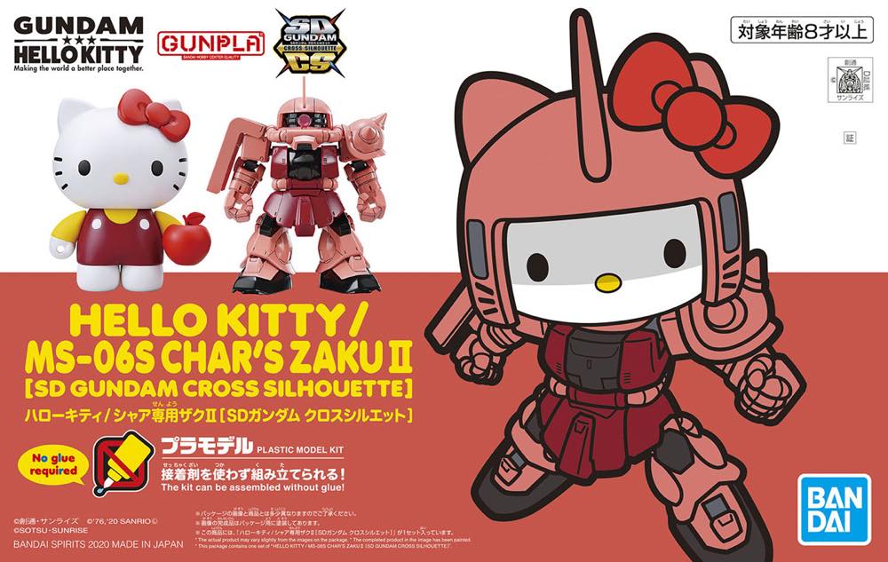 SD Gundam Cross Silhouette Zaku II Char Custom / Hello Kitty Set - Image 13