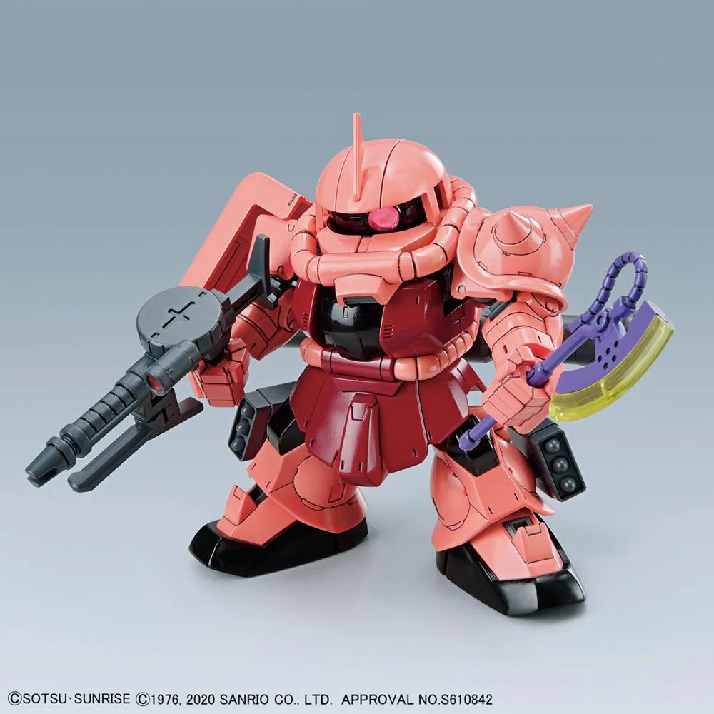 SD Gundam Cross Silhouette Zaku II Char Custom / Hello Kitty Set - Image 4