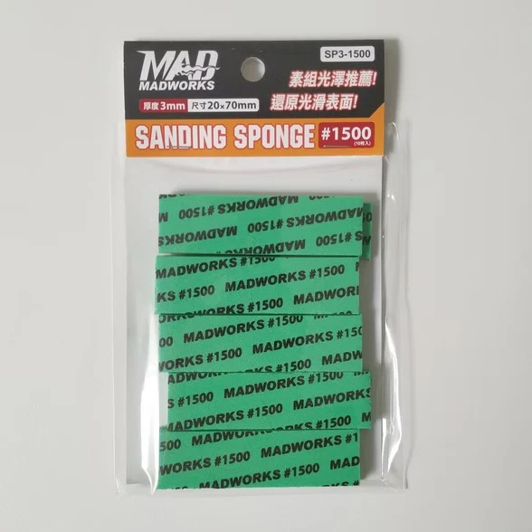 SP3-1500 Sanding Sponge 1500 Grit 3mm (10 pieces)
