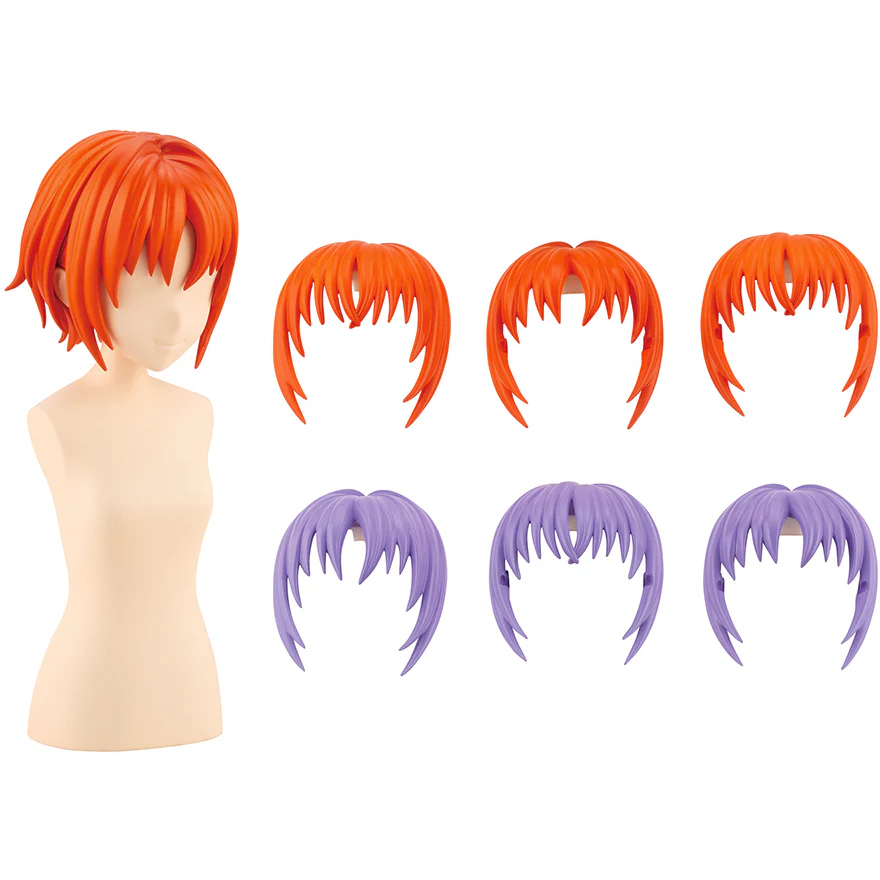 SST After School Short Wig Type: A [Orange & Purple] - Image 13