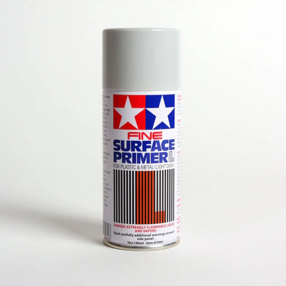 Tamiya Surface Primer L Gray Spray 180ml - Image 2