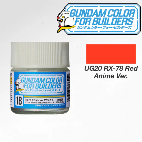 UG20 RX-78 Red Anime Ver. Gundam Color for Builders 10ml