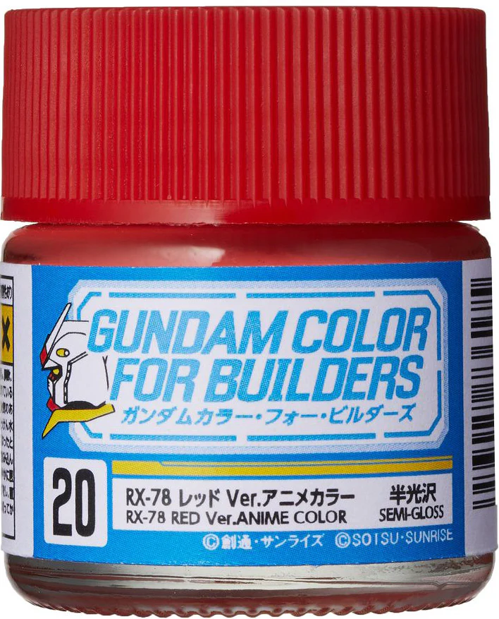 UG20 RX-78 Red Anime Ver. Gundam Color for Builders 10ml - Image 2