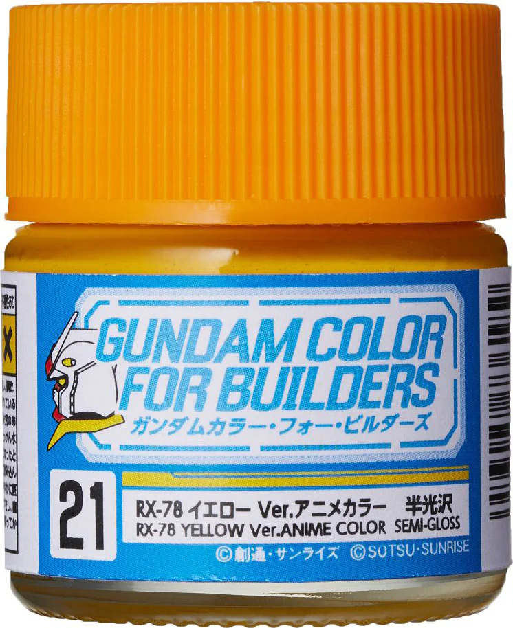 UG21 RX-78 Yellow Anime Ver. Gundam Color for Builders 10ml - Image 2