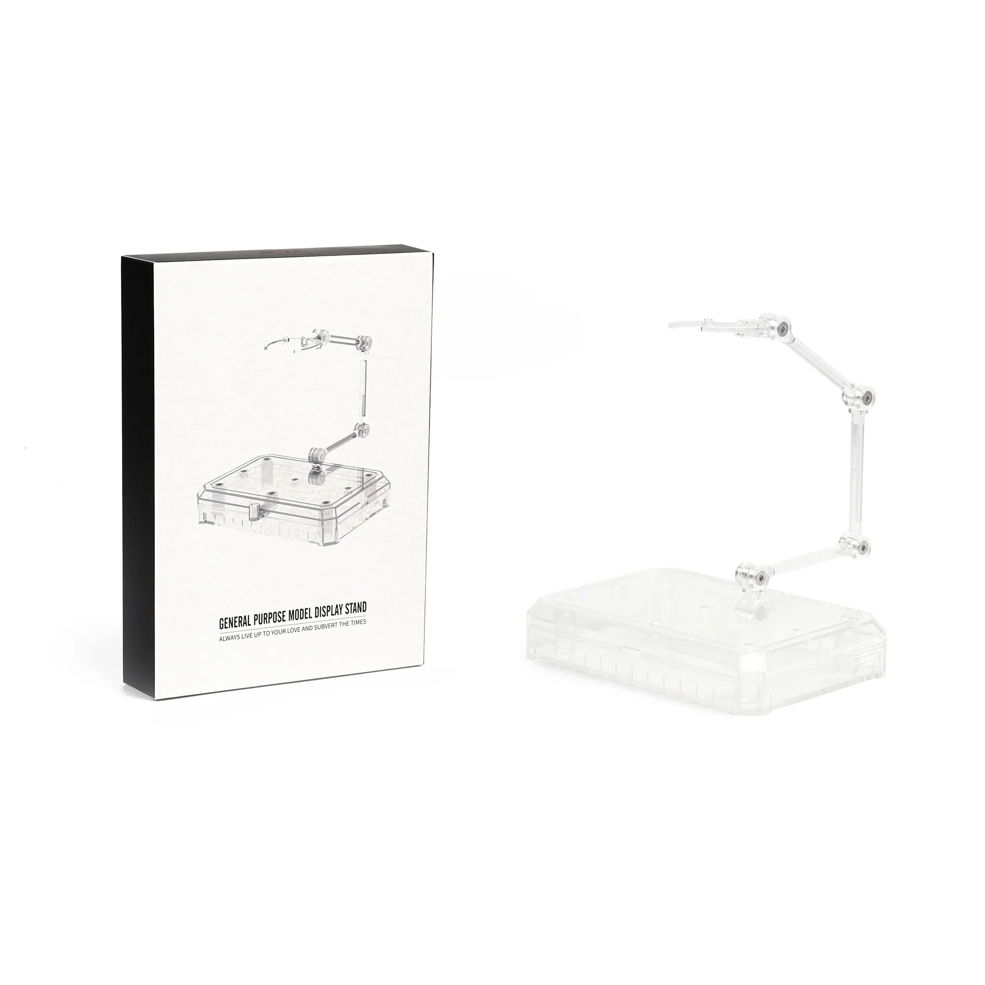 UMS-01CR General Purpose Model Display Stand (Clear) - Image 2