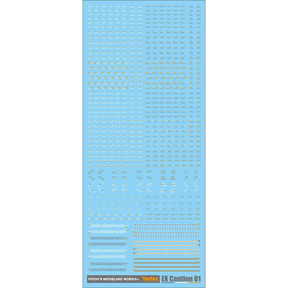 Vertex Waterslide Decal EX Caution 01 Yellow